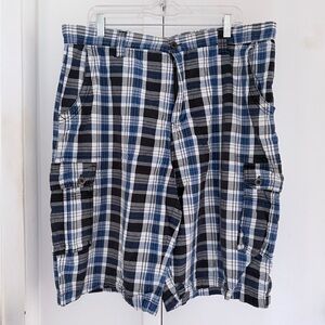 Blue and Black Plaid Shirt